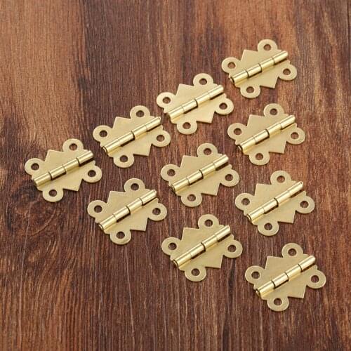 20pcs 17*20mm Mini Hinges Antique Jewelry Wood Boxes Luggage Hinges for Jewelry Box Furniture Hardware