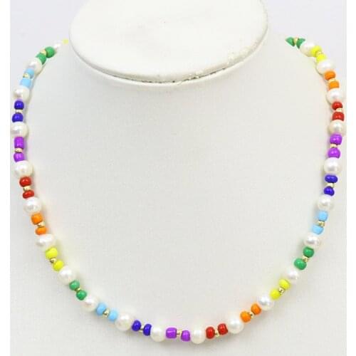 5 Strand Rainbow color Jewelry Necklace Fashion Jewelry Beaded strand Jewelry Accessories Jewelry Necklace Gift 9875