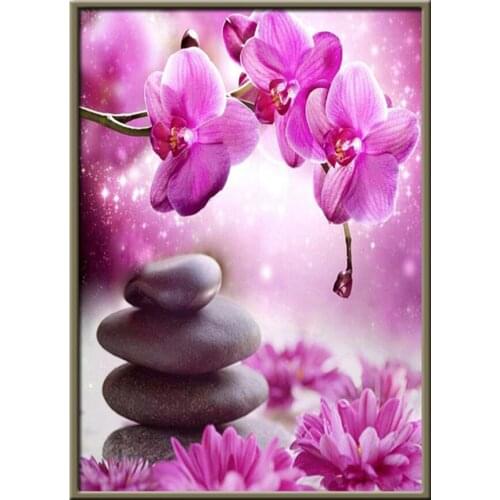 5D DIY diamond painting Magnolia flower stone Full square round Embroidery Pattern Cross stitch kits mosaic wall stickers A1046
