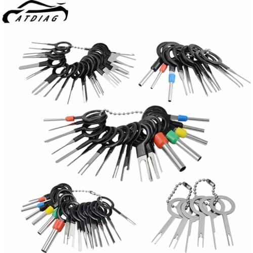 76pcs Automotive Plug Terminal Remove Tool Set Key Pin Car Electrical Wire Crimp Connector Extractor Kit Accessories
