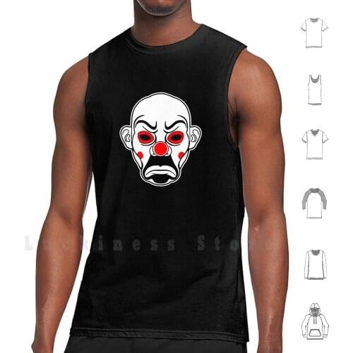 Mad Clown tank tops vest sleeveless Clown Mad Sad Angry Creepy Scary Clowns Comic Performer Circus Costume Makeup