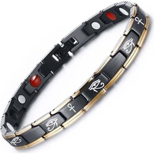 Custom ID Bracelet In Health Care Germanium for Arthritis and Carpal Tunnel Stainless Steel Power Therapy Bracelets for Women