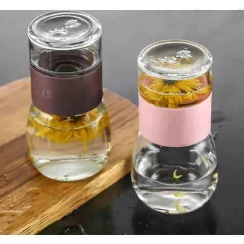 Tea Separation Cup Glass Portable Cup Single Layer Tea Cup Gift Customization Glass Water Bottle Tea Bottle
