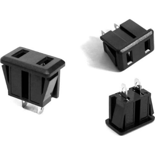 Black CE Rohs two flat hole industry multifunctional outlet 250V 10A American standard universal electrical AC power socket