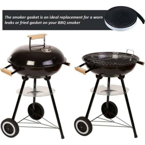 High Heat Barbecue Smoker Gasket BBQ Door Lid Seal Adhesive Sealing Tape for Grill can CSV