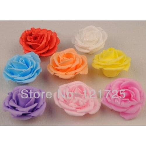 Artificial Flower Heads 5cm PE Rose Wedding party Hair dressing