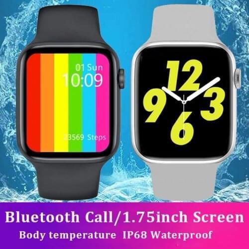IWO-W46 Smart Watch, 1.75 Inch Large Screen Device, Bluetooth, Calls, Music Playback, Temperature Measurement, IWO 12 PRO / IWO
