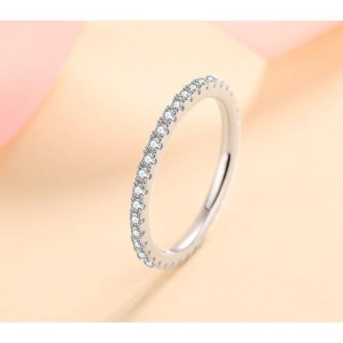 Silver Diamond Test Passed Total 0.57 Carat Excellent Cut D Color Micro High Clarity Moissanite Ring Silver 925 Jewelry Gift