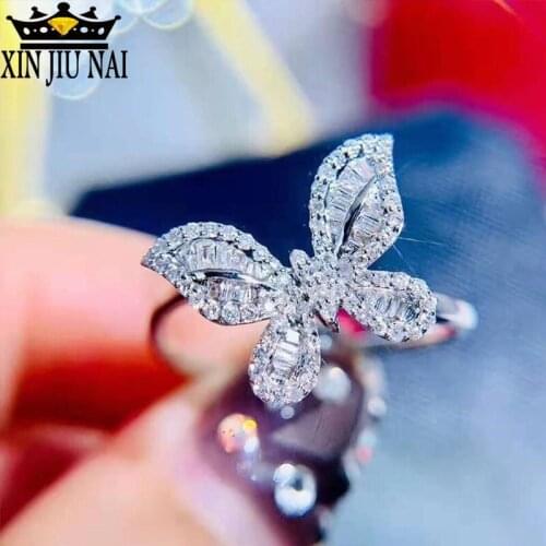 2020 hot new arrival arrives personality temperament fashion elegant super sparkling butterfly-shaped womens ring jewelry