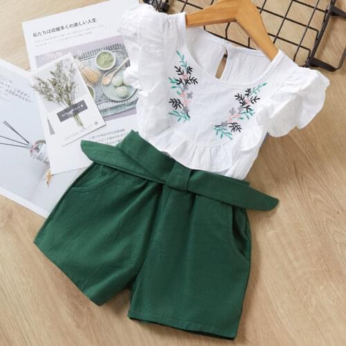 Melario Girls Clothing Sets New Summer Casual Sling T-shirt and Print Pants 2Pcs for Girl Kids Clothes Children Clothing 3 7T