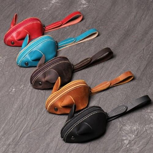 2020 Genuine Leather Coin Purse Small Real Leather Money Wallet Mini Coin Purse for Men and Women Card Holder