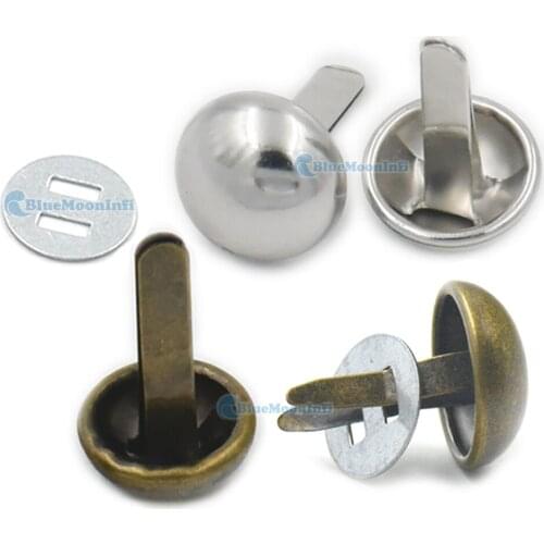 20/50/100 pcs 18mm/20mm Feet NAILHEADS Round Stud Spike Handbag Bag Leather with Washer