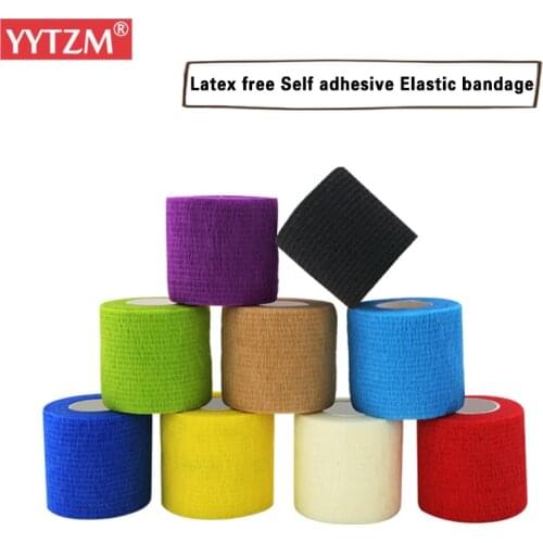 Latex Free Non Woven Self-Adhesive Bandage eco-friendly bind up Tattoo Elastic Bandage Finger Joints Wrap Protection Muscle Tape