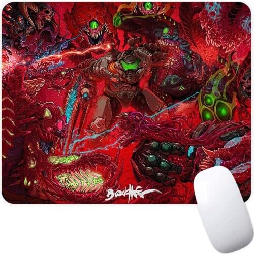 Small Gaming Mouse Pad Computer Mousepad PC Gamer Mouse Mat Laptop Mausepad DOOM Eternal Mouse Carpet Keyboard Mat Desk Pad