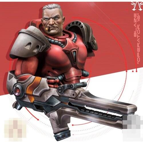 1/12 BLAZE OPERATOR 10, Resin Model Bust GK, Mechanical Warrior Series, Unassembled and unpainted kit