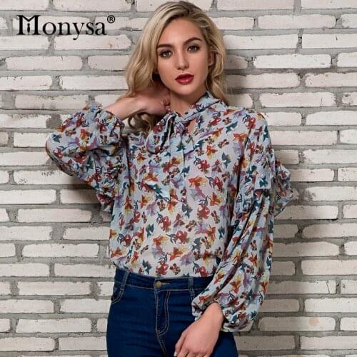 Monysa Womens Chiffon Blouses