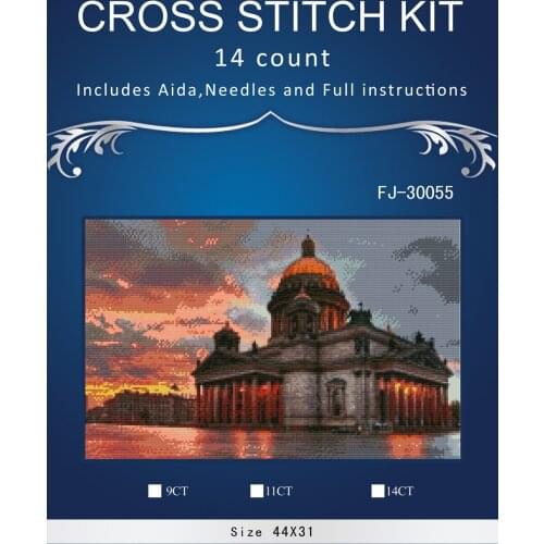 Top Quality Lovely Hot Sell Counted Cross Stitch Kit Old World Holiday Ornaments Similar DMC DIM fj-30055 Palace