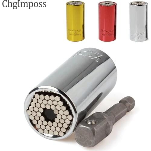 Hand Tool Sets 1/4in 3/4in 7-19 mm Multi-function Hand Tools Universal Repair Tools Siliver Gold Red for Home Applicance