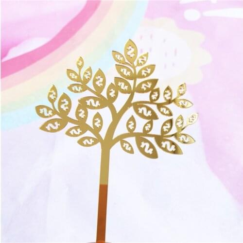 New Dollar Tree Wedding Acrylic Cake Topper Money Leaves Acrylic Cupcake Topper For Birthday Party Cake Decorations Baby Shower