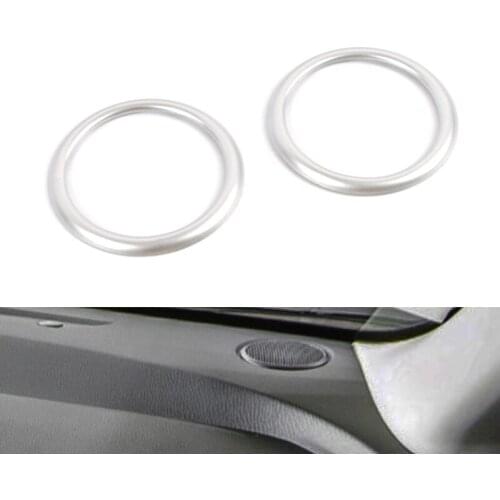 Carbon Look Chrome For Mazda CX3 CX-3 2018 2019 Dashboard Front Audio Speak Cover Ring Trims Car Accessories