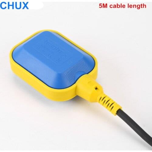 CHUX 5m Float Switch Cable type Water Level Control Use for Water Tank Flow Sensor Float Switch Controller