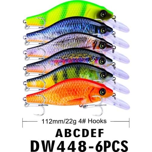 1pc PRO BEROS Minnow Lures fishing tackle 6 colors Fishing bait 22g-0.78oz/11.2cm-4.4" Fishing Lures