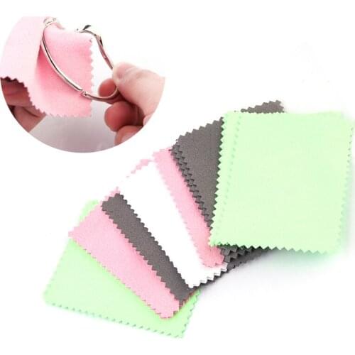 50pcs/Lot Polish Cleaning Polishing Cloth Soft Clean Wipe Wiping Cloth For Silver Gold Jewelry Tool Glasses Cloth