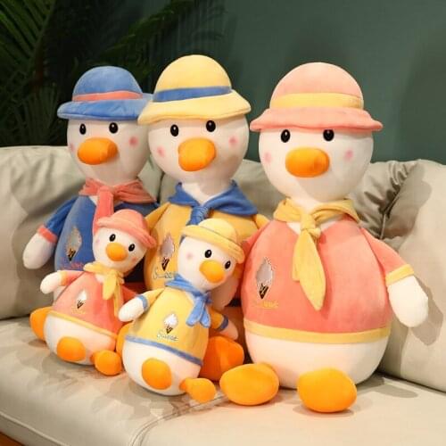 Nice 35-65cm Cute Fat Dressed Up Duck Plush Toys Stuffed Animal Dolls Baby Kids Appease Pillow for Girls Birthday Chrismas Gifts