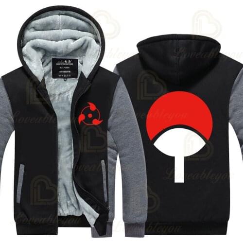 Naruto Harajuku Japan Anime Hoodie for Men and Women Winter Thicken Warm Sweatshirt Womens Top Plus Size Pullover Hoody