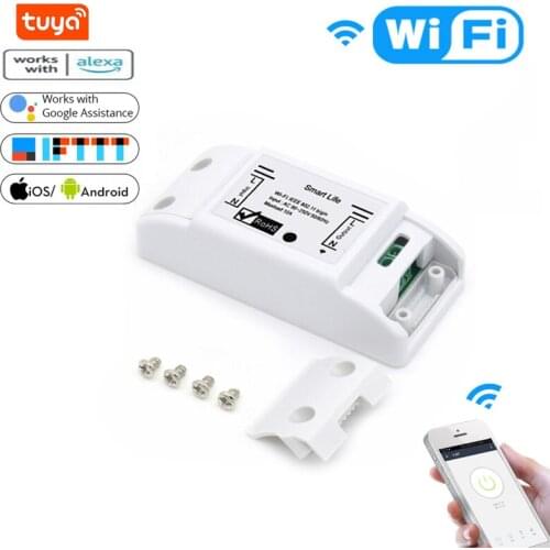 DIY WiFi Smart Light Switch Universal Breaker Timer Smart Life APP Wireless Remote Control Works with Alexa Google Home