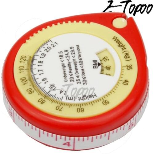 2 color 150cm Tape Measure BMI Body Mass Index Waist Hip Measurement Retractable Ruler