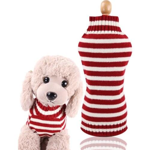 Winter Dog Sweater Knit Apparel Pet Dog Clothes Cat Clothing Stretch Dog Outfit Poodle Bichon Pomeranian Schnauzer Pet Costume