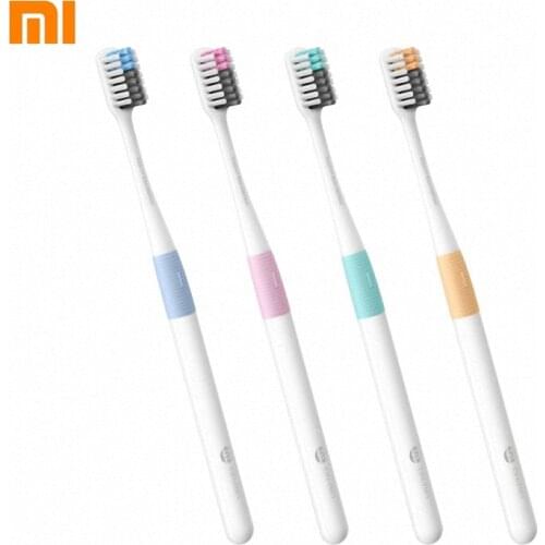 4pcs/lot Original Xiaomi Doctor B Bass Toothbrush MI Soft Bristle Toothbrush 4 Colors + Travel box drop shipping