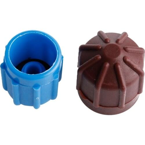 1 Pair R134a Auto AC A/C Valve Cap Refrigerant Valve High/Low Voltage Dust Cover