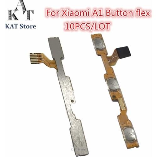 10Pcs Power on/off Volume Flex For xiaomi A1 A2 A2 Lite Button Flex Cable +Tools Replacement Parts