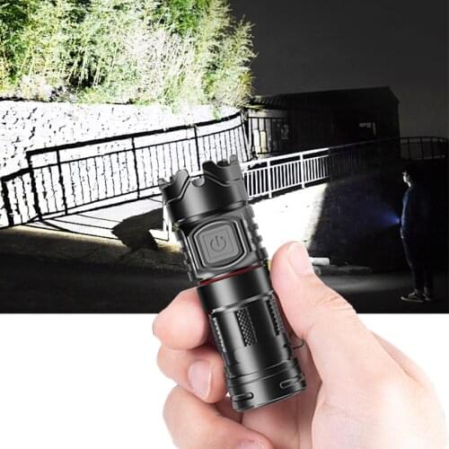 10W Brightest Mini Led Flashlight USB Rechargeable Super Bright Torch High Quality Aluminum Waterproof Self Defense Lanterns