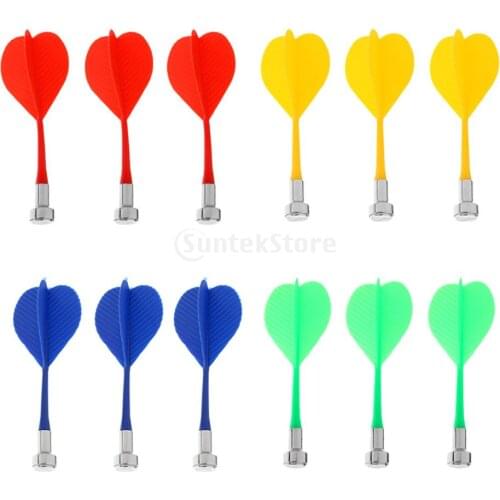 12 Pieces/Set Durable Magnetic Darts Indoor Game Safety Replacement Darts 4 Color Mix