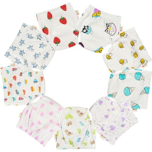8PCS 4 Layers Baby Potty Training Pants Reusable Toilet Trainer Panty Underwear Bebe Cloth Diaper Briefs Wholesale