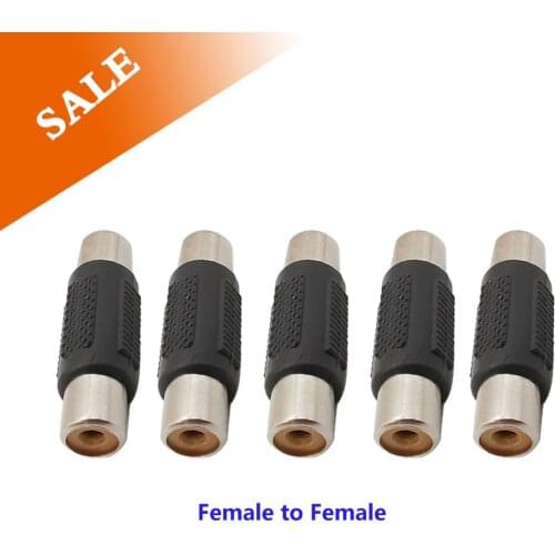 2/5/10 RCA Couplers Audio Connector RCA AV Female to Female Jack F/F Video Adapter RCA Socket Cable Extension for CCTV Camera