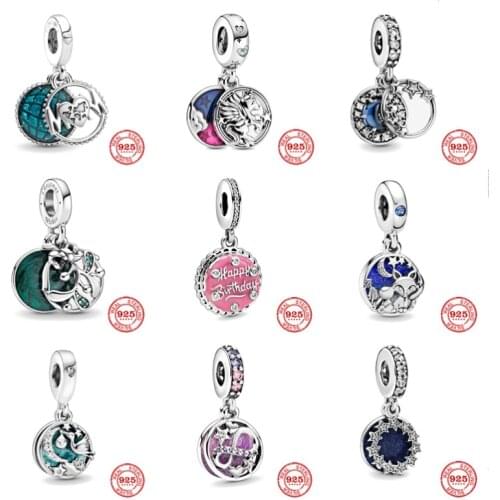 New Hot Love Mom Birthday Family Wedding Bird Radiatio Fit 925 Silver Pandora Original Bracelet Charm Bead For Women DIY Jewelry