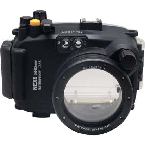 40 meters 130ft Underwater Waterproof Housing Diving Camera Case Bag for SONY Nex-6 Nex 6 16-50mm lens lens