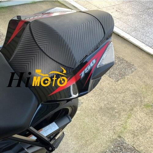 For SUZUKI GSX-R600 750 GSXR600 GSXR750 2011-2015 Motorcycle Rear Seat Cover Cowl / Anti-slip Tank Pads Side Gas Sticker Decals