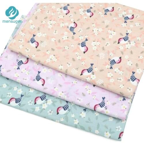 50cm*160cm Cartton Birds Printed Cotton Fabric For Patchwork Quilting Baby Bedding Cribs Textile Material Telas Sewing