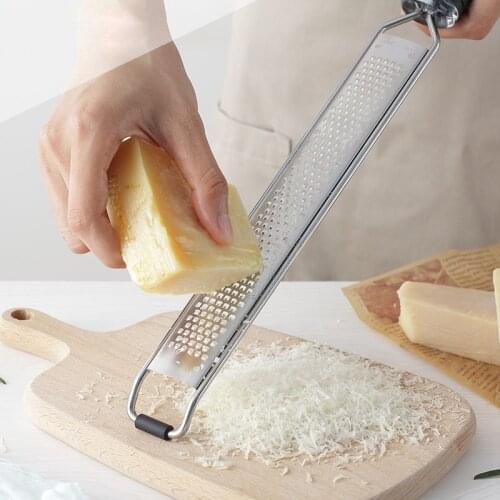 Mill Cheese Grater Stainless Steel Lemon Zester Citrus Ginger Garlic Grater Long Handle Vegetables Kitchen Tool Manual MJ72814