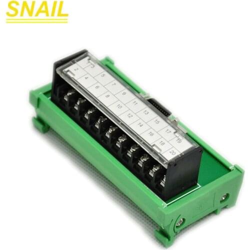 Terminal block PS7DW-20V14B-F for Mitsubishi servo CN3 interface MR-JE-B MR-J3-B, MR-J4-B -RJ driver.for standard DIN35 rail