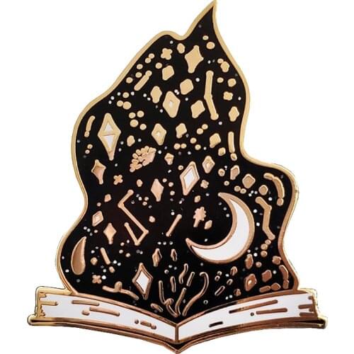 Books are Magic! Glitter Pin Perfect Addition to Your Witchy Attire