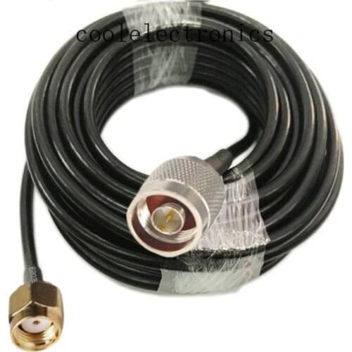 RP-SMA Male to N Male Connector RF Coaxial Coax RG58 50-3 Cable 50ohm 50cm 1/2/3/5/10/15/20/30m 50m