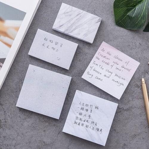 Korean Stationery Personality Creative Marble Texture Note Can Be Torn Small Note Note N Times Stationery
