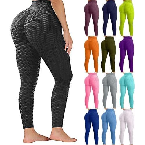 LYKMERA Butt Lifting Yoga Pants High Waist Women Sport Yoga Legging Stretchy Workout Leggings Booty Bubble Tights GYM Sportswear