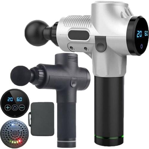 LCD Display Massage Gun Deep Muscle Massager Muscle Pain Body Neck Massage Exercising Relaxation Slimming Shaping Pain Relief